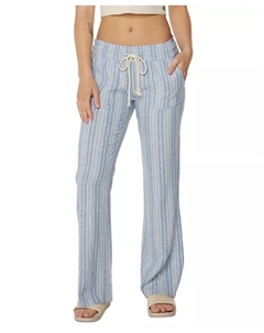 Широкие пляжные брюки с полосками Oceanside для подростков, синий Roxy