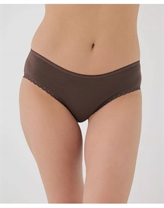 Женские хлопковые трусики-хипстер с кружевом, 3 шт., органический хлопок, фиолетовый Pact