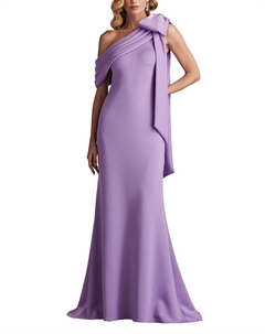 Кассия Платье из крепа с бантом на плече, фиолетовый Tadashi shoji