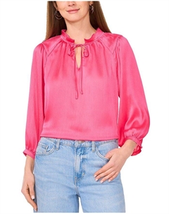 Крестьянская блуза с разрезом на шее, розовый Vince camuto