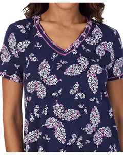 Женская короткая пижамная рубашка с принтом, синий Cuddl duds