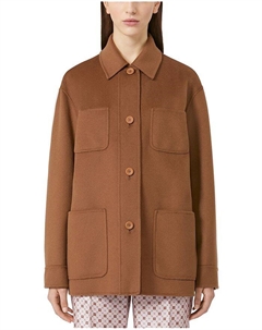 Оверсайз рубашка-жакет, коричневый Max mara studio