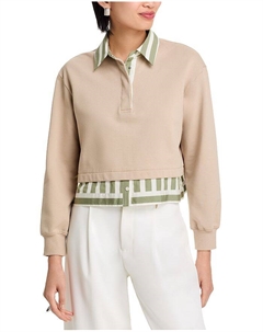 Короткий худи с многослойным эффектом, мультиколор 3.1 phillip lim