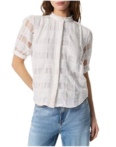 Джордан Топ с коротким рукавом в клетку, белый Rag & bone