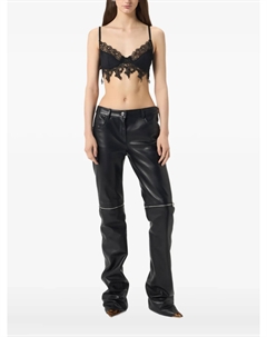 Топ с кружевом, черный Blumarine