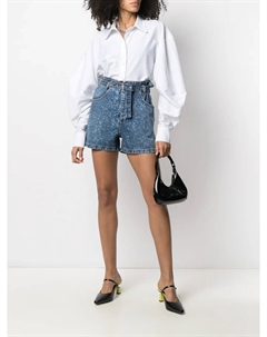 Джинсовые шорты с эффектом разбрызганной краски, синий Msgm