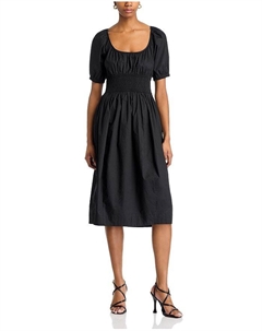 Платье Alaria с присборенной талией из поплина, черный Steve madden