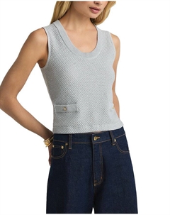 Короткий свитер-майка, серый St. john