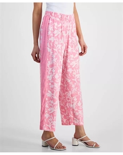 Узкие брюки с принтом на боковых вставках на резинке, мультиколор Jm collection