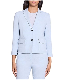 Укороченный приталенный блейзер, синий Theory