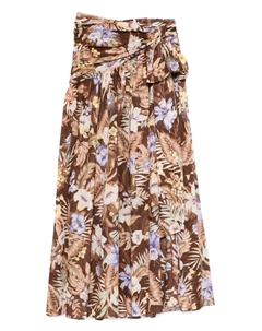 Юбка макси Coco с бантом, коричневый Zimmermann