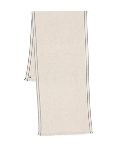 Кашемировый шарф в полоску, нейтральный Brunello cucinelli