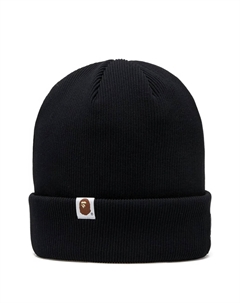 Вязаная шапка с логотипом BATHING APE, черный A bathing ape®