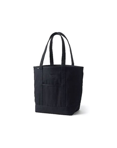Большая однотонная холщовая сумка-тоут с открытым верхом и длинной ручкой, черный Lands' end