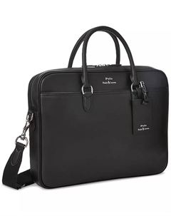 Мужской кожаный портфель Bag, черный Polo ralph lauren