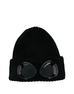 Шапка-бини с защитными линзами CP Company в рубчик, черный C.p. company