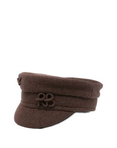 Берет Руслан Багинский с вышитым логотипом, коричневый Ruslan baginskiy