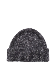 Шапка из шерсти в крапинку от, черный Brunello cucinelli