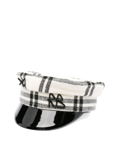 Клетчатый берет Руслана Багинского, белый Ruslan baginskiy