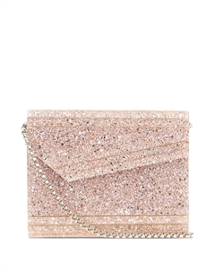 Клатч с блестящими вставками, розовый Jimmy choo