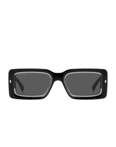 Солнцезащитные очки в прямоугольной оправе, черный Dsquared2