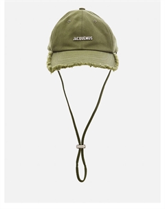 Кепка с бахромой и отстрочкой, зеленый Jacquemus