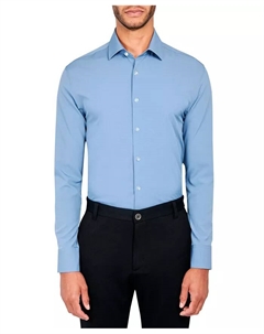 Мужская классическая рубашка Ceremony Performance с охлаждающим эффектом, из эластичной ткани, синий Construct