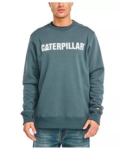 Мужской логотипный свитшот с круглым вырезом, синий Cat