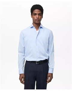 Мужская хлопковая рубашка Regular-Fit, синий Mango