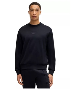 Porsche x BOSS Мужской свитшот свободного кроя с логотипом, синий Hugo boss