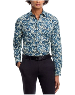 Рубашка приталенного кроя с цветочным принтом, мультиколор Paul smith