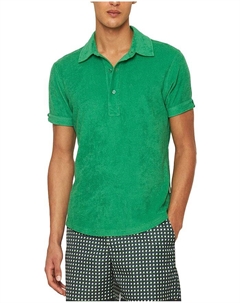 Себастьян Поло из махровой ткани, зеленый Orlebar brown