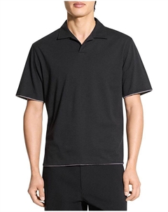 Двухслойная поло с воротником Johnny, черный Theory
