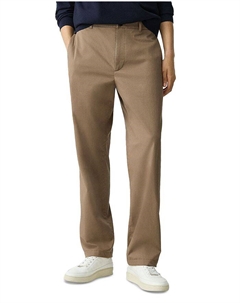 Прямые брюки из хлопкового твила, коричневый Theory