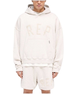Оверсайз худи с аппликацией логотипа REP, слоновая кость/кремовый Represent