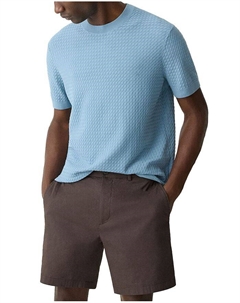 Футболка с коротким рукавом Damian из хлопка, синий Theory