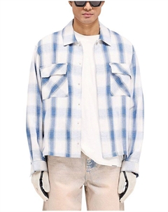 Оверсайз фланелевая рубашка в клетку Season, синий Represent