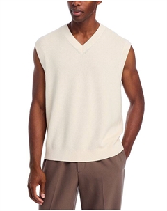 Вязаный жилет с V-образным вырезом, слоновая кость/кремовый Theory