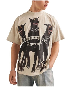 Футболка с принтом Thoroughbred оверсайз, слоновая кость/кремовый Represent