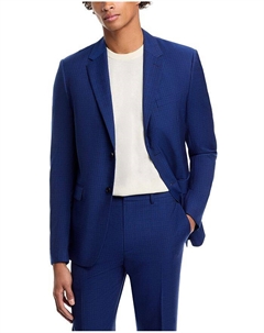 Пиджак Chambers Slim Fit в клетку для пошива, синий Theory