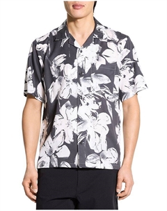 Нолл Рубашка с коротким рукавом и отложным воротником, серый Theory