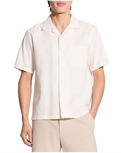 Нолл Рубашка с коротким рукавом и отложным воротником, слоновая кость/кремовый Theory