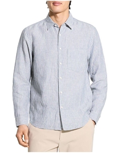 Длинная льняная рубашка Irving в летнюю полоску, синий Theory