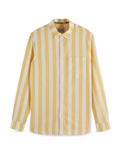 Рубашка классического кроя в полоску из окрашенной пряжи, желтый Scotch&soda