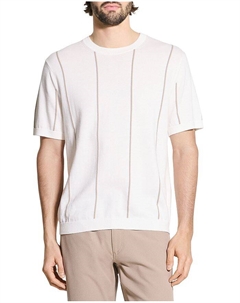 Футболка с коротким рукавом в полоску, белый Theory