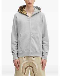 Толстовка на молнии с изображением акулы BATHING APE, серый A bathing ape®