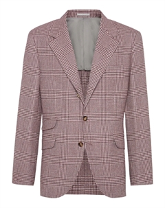 Блейзер в клетку, красный Brunello cucinelli