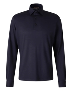 Рубашка поло с длинными рукавами, синий Herno