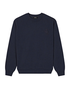 Толстовка с круглым вырезом и вышитым якорем APC, синий A.p.c.