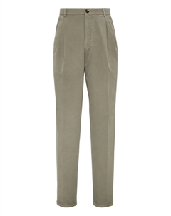 Брюки прямого кроя, зеленый Brunello cucinelli
